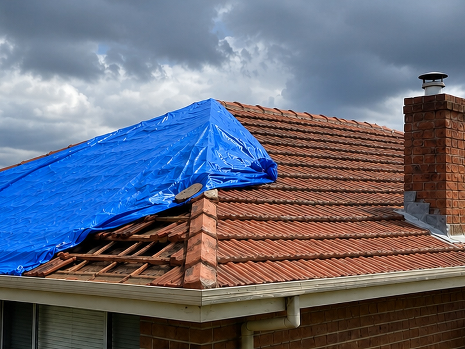 Storm-damaged roof tarped after emergency call-out